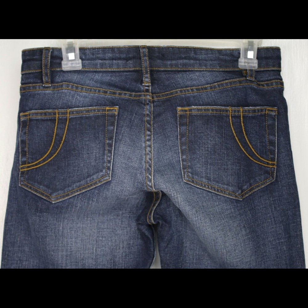 Maje Blue Distressed Womens Jeans Country Cowgirl Size Waist 28 1/2 Inseam 29 - Picture 8 of 9